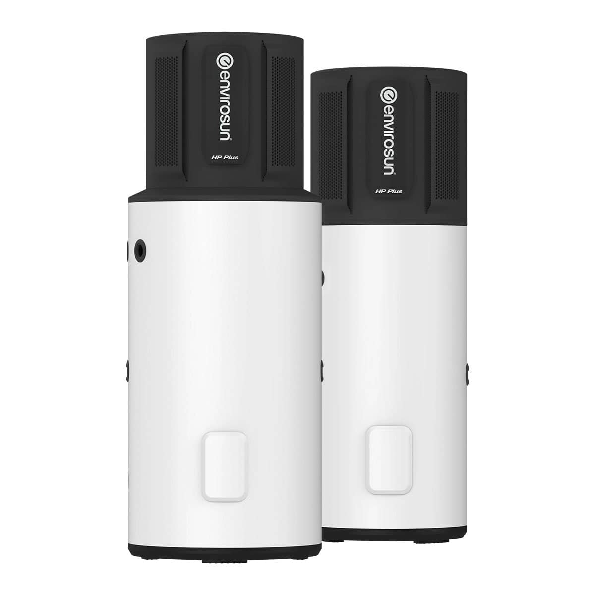 An image of the Envirosun HP Plus 330L and 200L units.